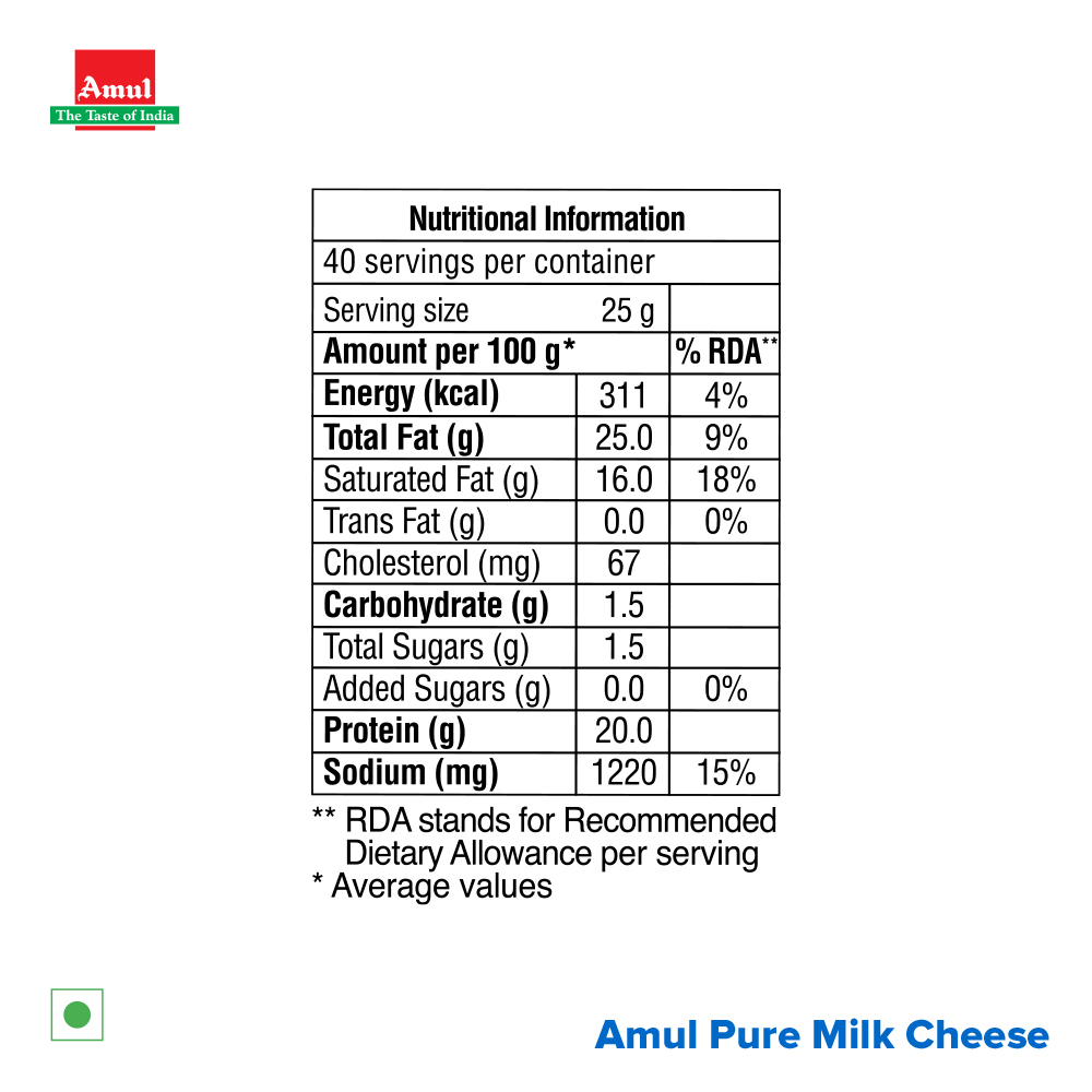 Amul - Processed Cheese Cubes (40 Unit Pack), 1 Kg - Image 3