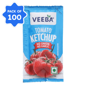 Veeba - Tomato Ketchup (Nong), 8 gm Sachet (Pack of 100 Sachets)