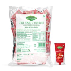 Wingreens - Classic Tomato Ketchup Sachet, 8 gm (Pack of 100)