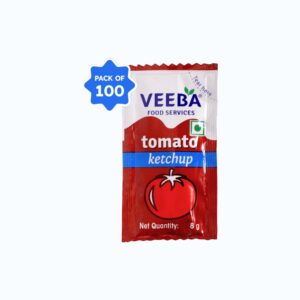 Veeba - Tomato Ketchup Sachet, 8 gm (Pack of 100 Sachets)