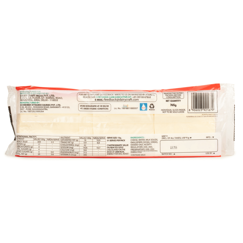 Dairy Craft - Cheese Slice, 765 gm - Image 2