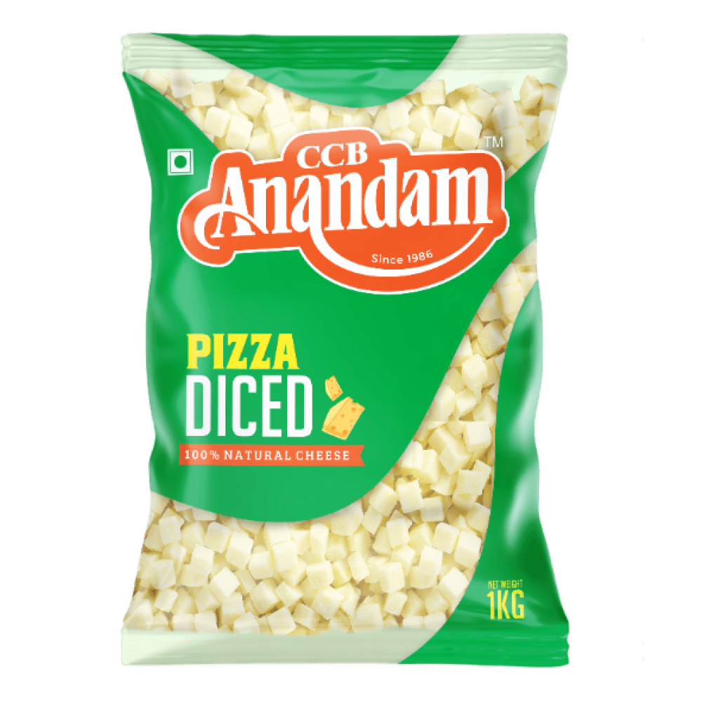 Anandam - Diced Pizza Cheese, 1 Kg